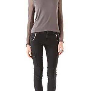 NWT J Brand Maverick Skinny Cargo Pants  Black 22